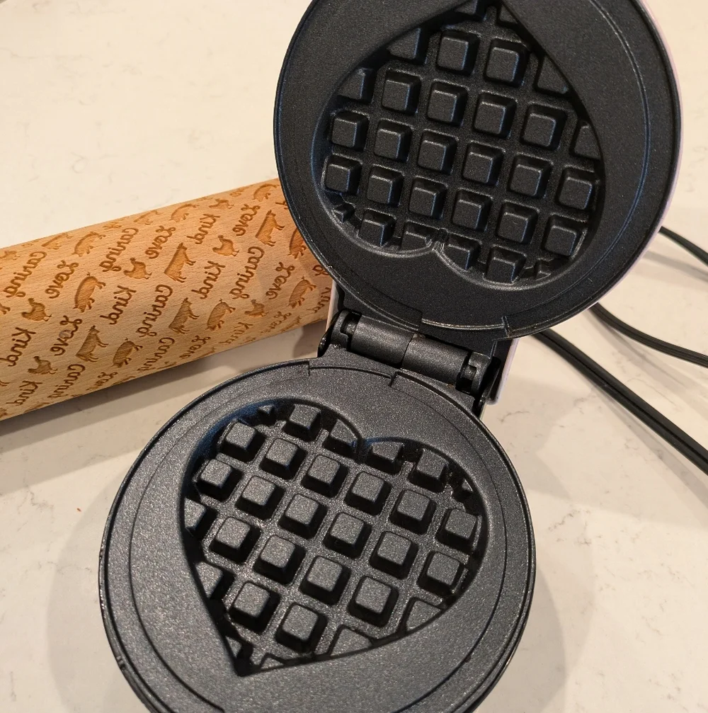 Kindness Rolling Pin & Mini Heart Personal Waffle Maker